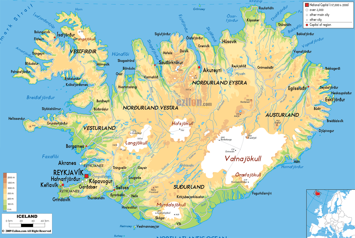 In Islanda Una Persona Su Dieci Scrive E Pubblica Libri Rivista Studio   Iceland Physical Map 