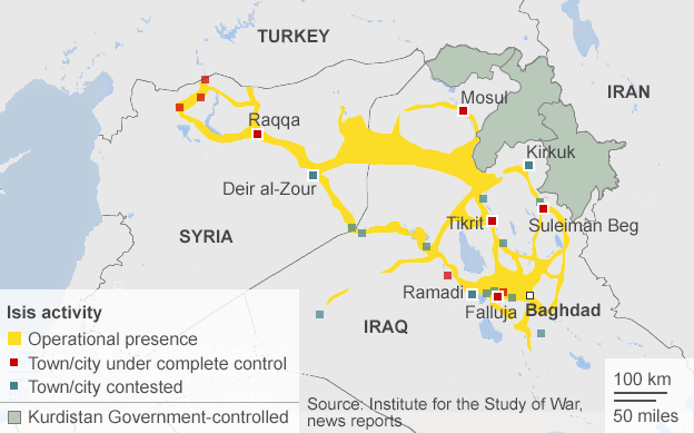 Isis mappa del territorio