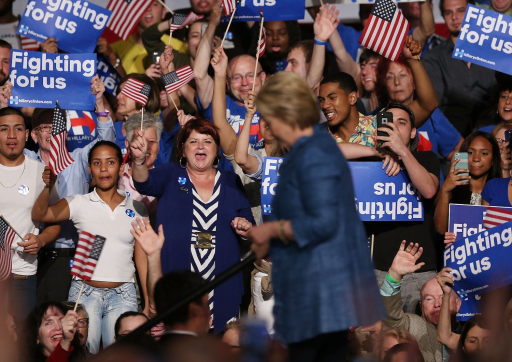 Democratic Presidential Candidate Hillary Clinton Holds Primary Night Event In Florida