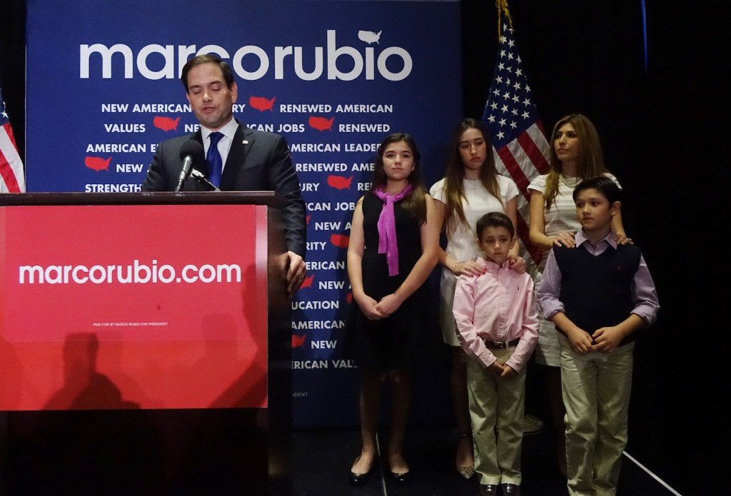 Presidential Candidate Sen. Marco Rubio (R-FL) Holds Primary Night Gathering In Miami