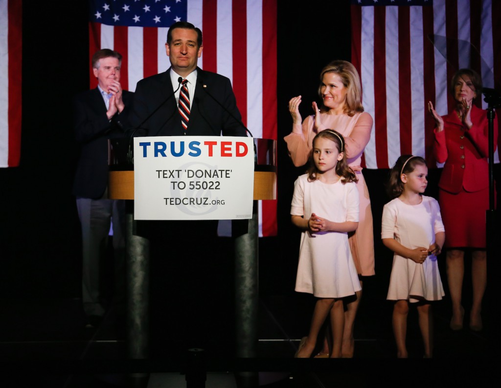 GOP Presidential Candidate Ted Cruz Holds Primary Night Gathering In Houston, Texas