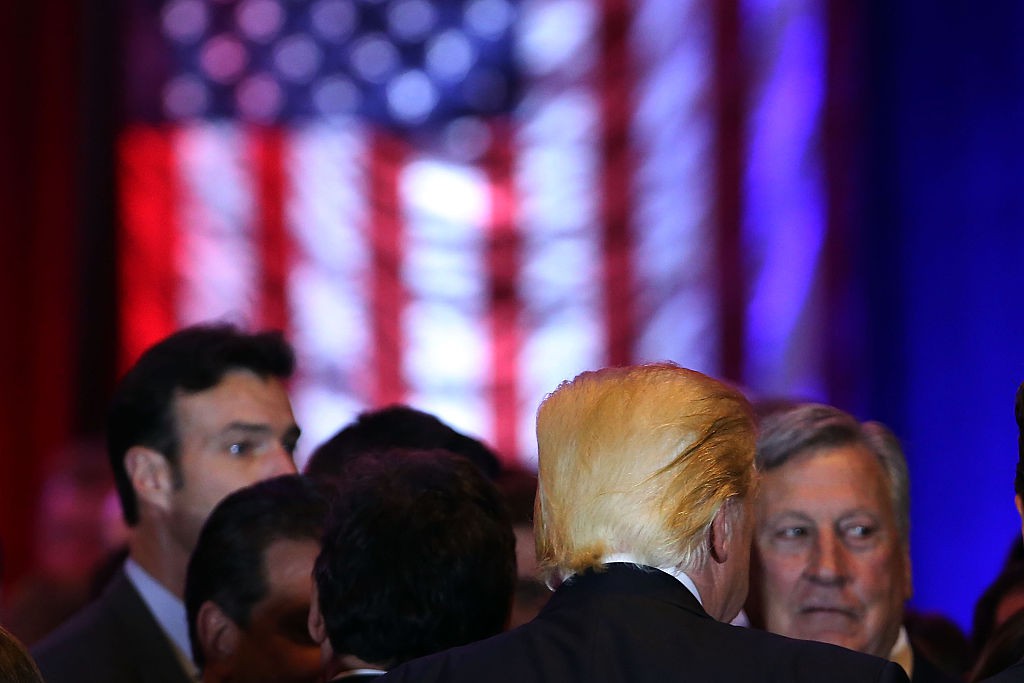 GOP Presidential Candidate Donald Trump Holds Election Night Gathering In Manhattan