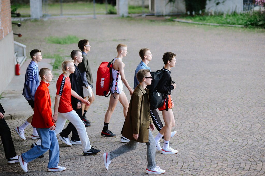 Welcome to Gosha Rubchinskiy Menswear Ph credits Courtsey of Pitti Uomo