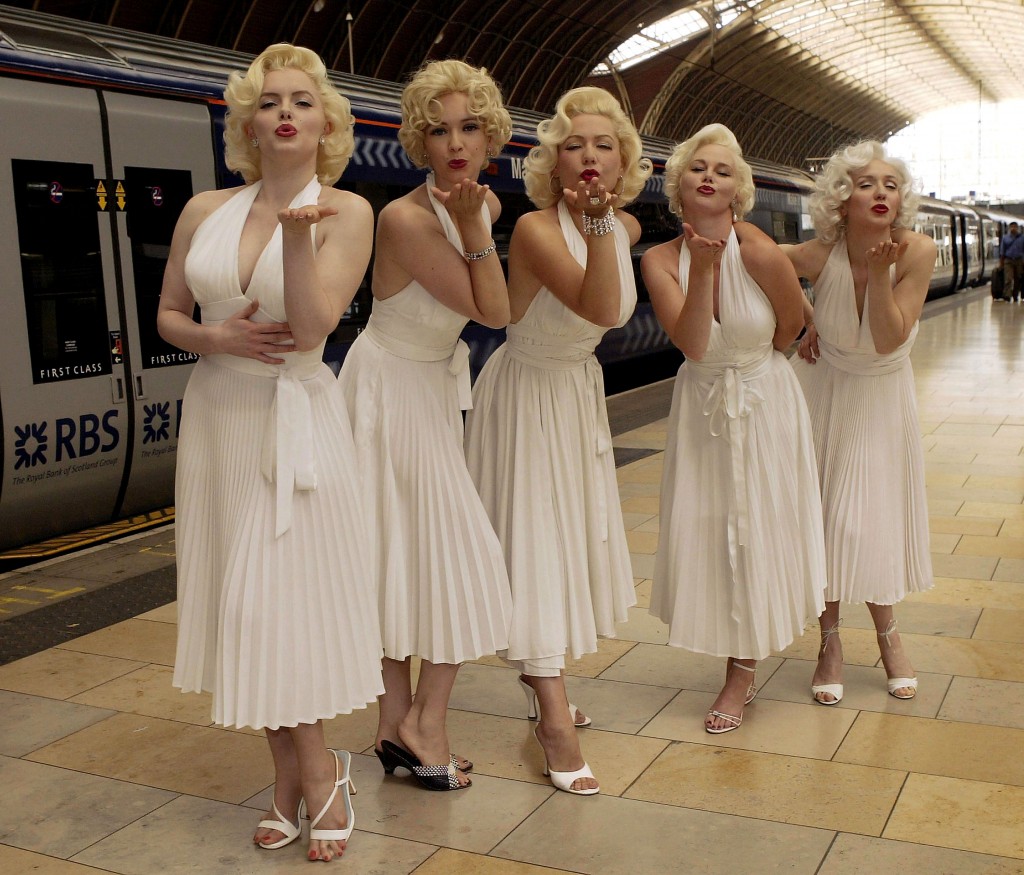 Five Marilyn Monroe look-alikes