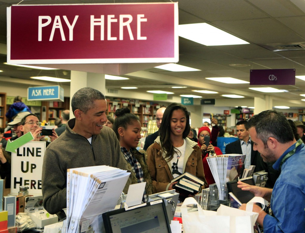 Obama Visits Local Bookstore On Small Business Saturday