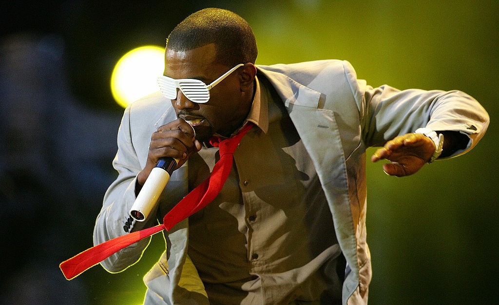 U.S rapper Kanye West performs on stage