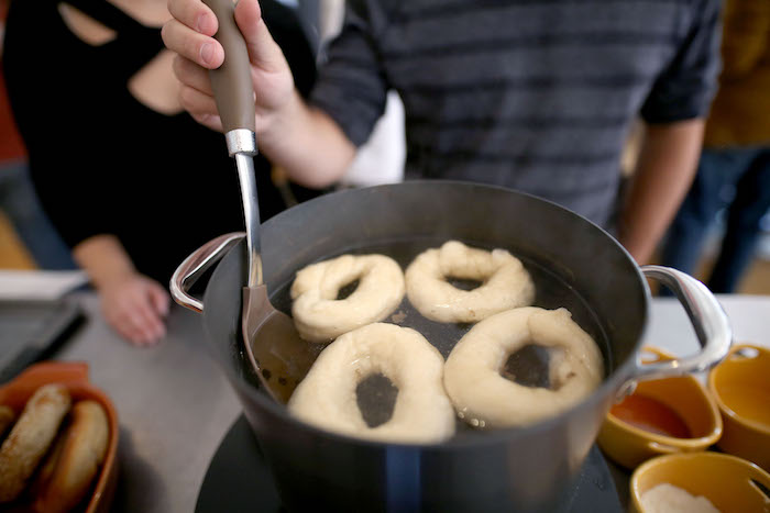 Food Network & Cooking Channel New York City Wine & Food Festival Presented By Coca-Cola - Bagel Making with Black Seed Bagels part of Anolon Gourmet Cookware's Artisanal Cooking Series at Home Studio